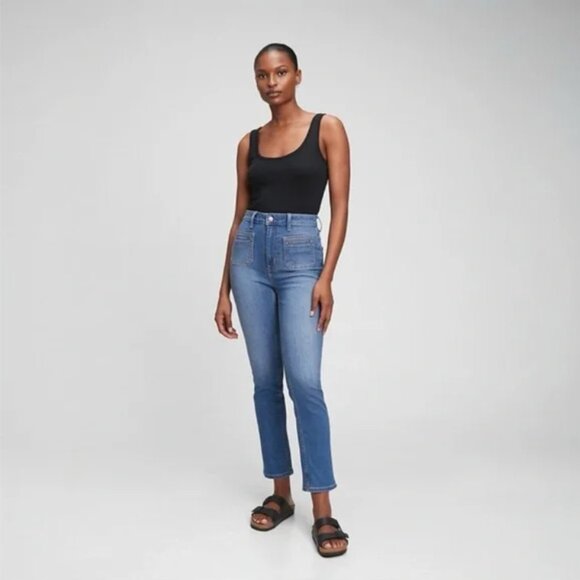 GAP Denim - Gap Sky High Rise Vintage Slim Jeans Womens Size 6 Light Wash Skinny Pockets